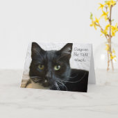 Carte de voeux : Chat magnifique (Fleur jaune)