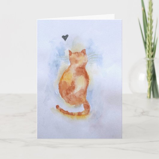 Carte de vœux chat peint (Devant)
