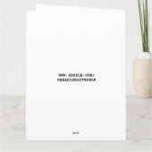 CARTE DE VŒUX CHAT SOURIANT FÊTE DES MÈRES (Dos)