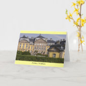 Carte de voeux : Château d'Arolsen / Waldeck (Fleur jaune)