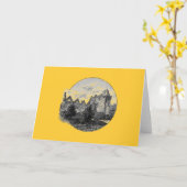 Carte de voeux Châteaux (Fleur jaune)