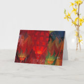 Carte de voeux chaude de manie de ballon à air (Fleur jaune)