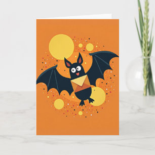 Carte de vœux Chauve-Souris Heureuse