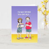 Carte de voeux Cheeky 50e anniversaire (Fleur jaune)