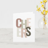 Carte de vœux Cheers! (Fleur jaune)