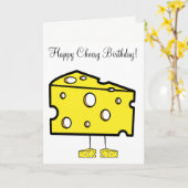 Carte de voeux Cheesy Joyeux anniversaire (Fleur jaune)