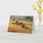 Carte de voeux Cheetah (Fleur jaune)