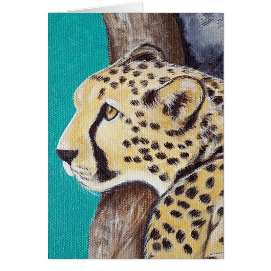 Carte de voeux Cheetah Painting (Devant)