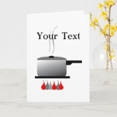 Carte de voeux Chef Cuisine (Fleur jaune)