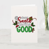 Carte de vœux | Cher Père Noël Définissez un bon N (Devant)