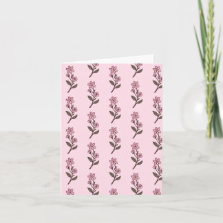 Carte de voeux Cherry Blossom - Motif rose