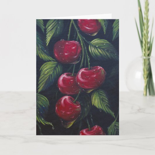 Carte de voeux Cherry Rain (Devant)