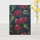 Carte de voeux Cherry Rain (Fleur jaune)