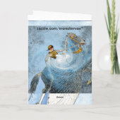 Carte de voeux Cheval ailé (Dos)