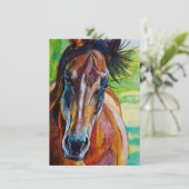 Carte de vœux Cheval de Feu Sauvage (Debout devant)