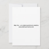 Carte de vœux Cheval de Feu Sauvage (Dos)