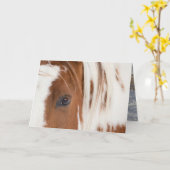 Carte de voeux Cheval de l'oeil du chef (Fleur jaune)