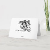 Carte de voeux Cheval Design (Dos)
