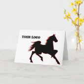 Carte de voeux Cheval Design (Fleur jaune)