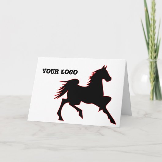 Carte de voeux Cheval Design (Devant)