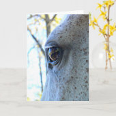 Carte de voeux Cheval Eye (Fleur jaune)