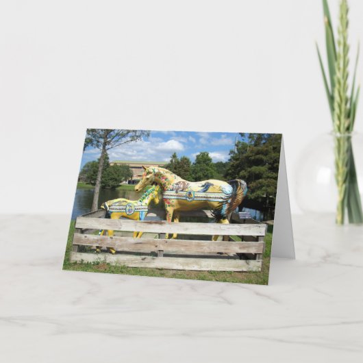 Carte de voeux Cheval Sculpture (Devant)