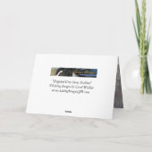 Carte de voeux Cheval - Stallion gris neigeux appl (Dos)