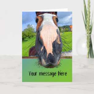 Carte de voeux chevaline personnalisable