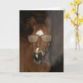 Carte de vœux Chevalon Humoristique Fumant un Ciga (Fleur jaune)