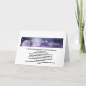 Carte de voeux Chevaux d'hiver (Dos)