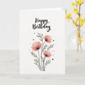Carte de vœux Chevron Blossom Grace (Fleur jaune)
