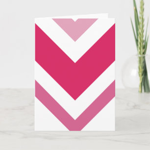 Carte de voeux Chevron Rose