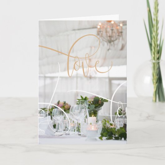 Carte de voeux chic Mariage/anniversaire (Devant)