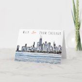 Carte de voeux Chicago Skyline (Devant)