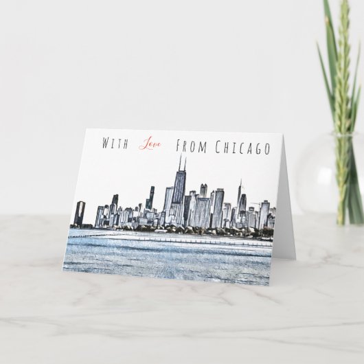 Carte de voeux Chicago Skyline (Devant)