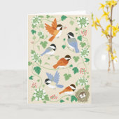 Carte de voeux Chickadee Song (Fleur jaune)