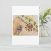 Carte de vœux Chien aux Baies (Debout devant)