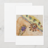 Carte de vœux Chien aux Baies (Devant / Derrière)