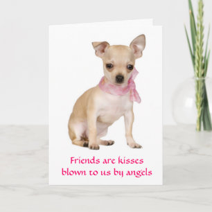 Carte de vœux Chien Chihuahua Amis sont des Anges