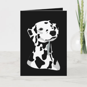 Carte de voeux Chien Dalmatien noir
