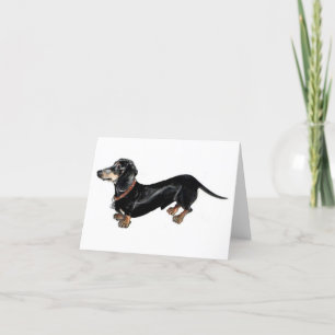 Carte de voeux 'chien long'