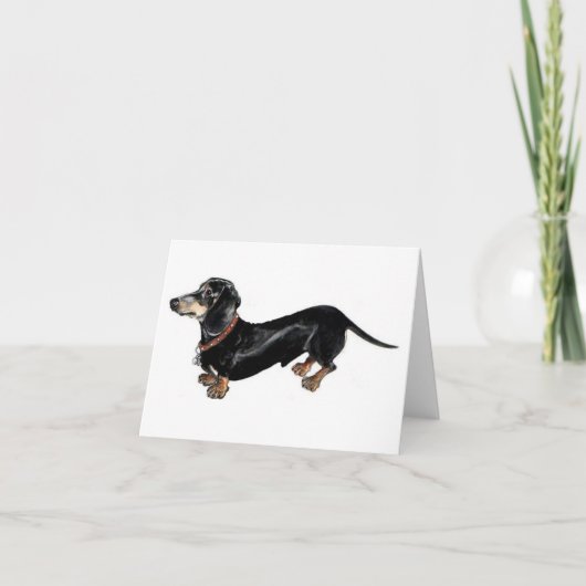 Carte de voeux 'chien long' (Devant)