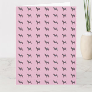 Carte de vœux Chihuahua rose