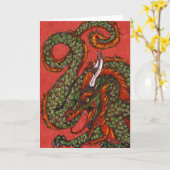 Carte de voeux chinoise de dragon (Fleur jaune)