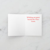 Carte de voeux chinoise de nouvelle année (Intérieur)