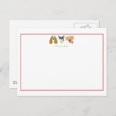 Carte de vœux chiot (Devant / Derrière)