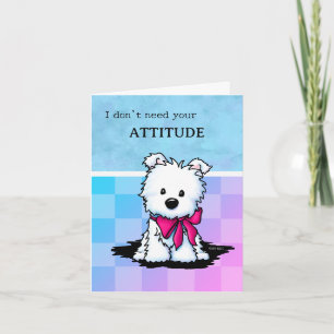 Carte de vœux chiot Westie KiniArt