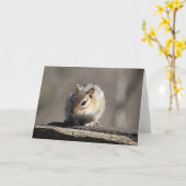 Carte de voeux Chipmunk (Fleur jaune)
