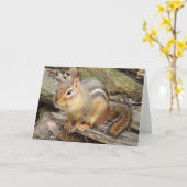 Carte de voeux Chipmunk 2 (Fleur jaune)