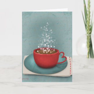 Carte de voeux chocolat chaud